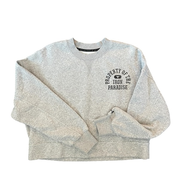 Under Armour Iron Paradise Project Rock Gray Crew Sweatshirt Loose Fit M - Picture 2 of 7